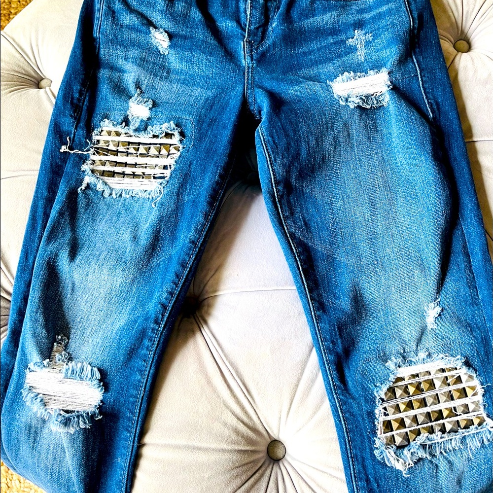 True Religion - Studded Skinny Jeans